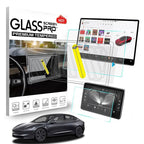 Front & Rear Display Tempered Glass Screen Protector for Model Y Juniper / 3 Highland