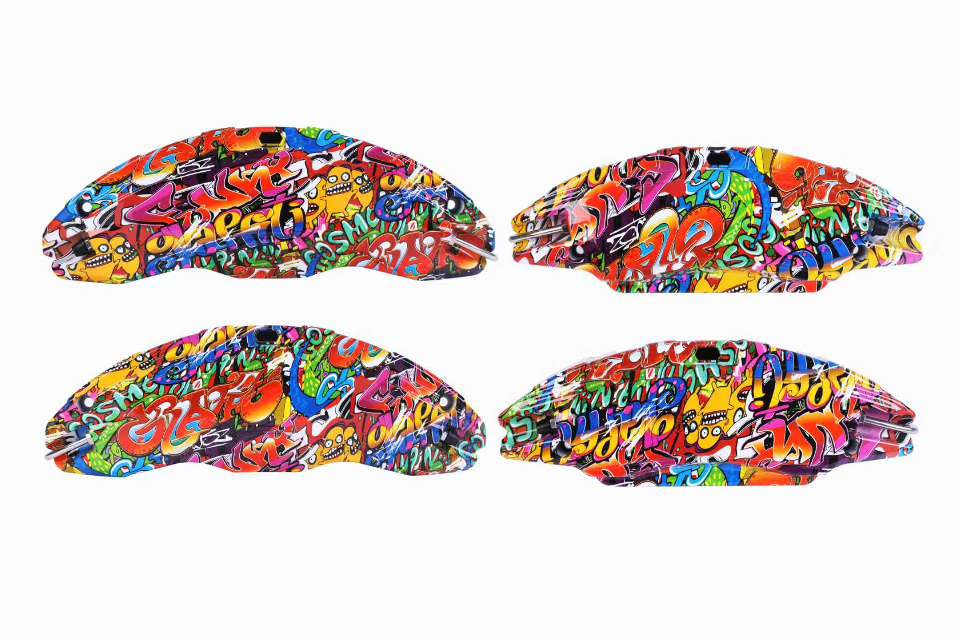 Graffiti-Printed Aerospace-Grade Aluminum Alloy Caliper Covers for Model 3/Y