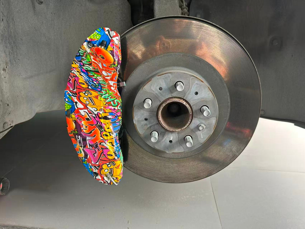 Graffiti-Printed Aerospace-Grade Aluminum Alloy Caliper Covers for Model 3/Y