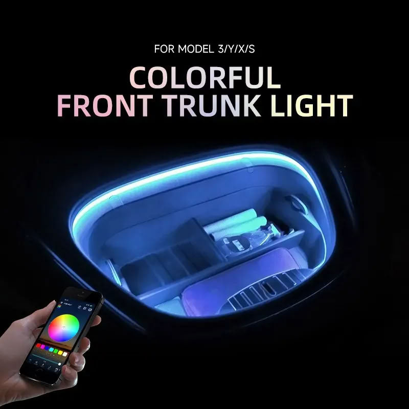 Model 3/Y/X/S（2021-2023） Frunk LED Bluetooth RGB Lighting Kit