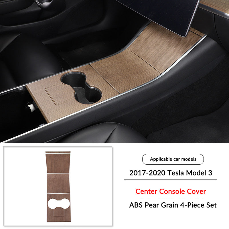 Pear Wood Grain Interior Protective Cover for Tesla Model 3/Y