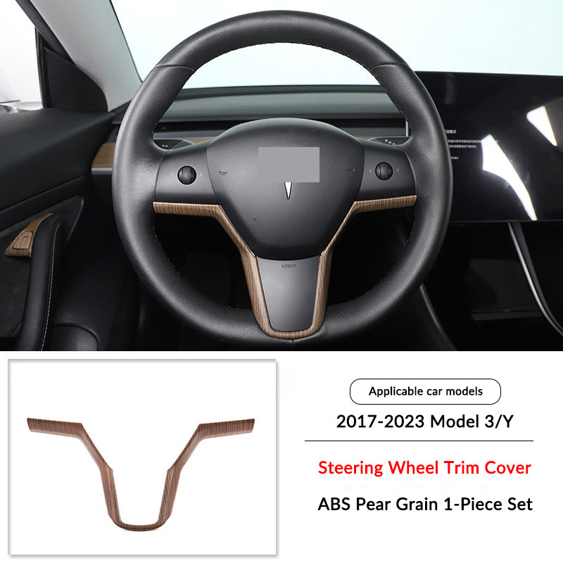 Pear Wood Grain Interior Protective Cover for Tesla Model 3/Y