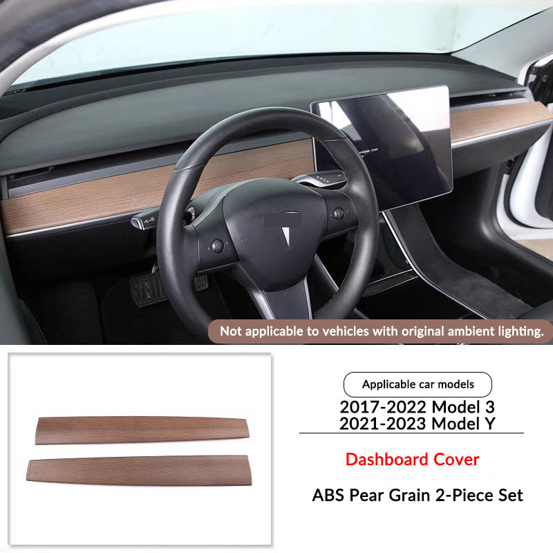 Pear Wood Grain Interior Protective Cover for Tesla Model 3/Y