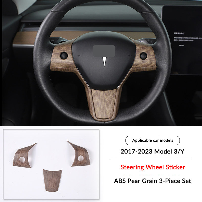 Pear Wood Grain Interior Protective Cover for Tesla Model 3/Y