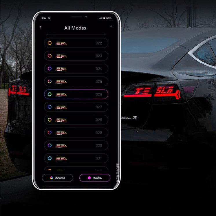 OLED APP-Controlled Tail Light for Model 3/Y