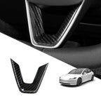 Real Carbon Fiber Steering Wheel Cover for Model 3 Highland/Model Y Juniper