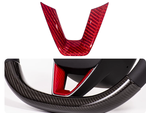 Real Carbon Fiber Steering Wheel Cover for Model 3 Highland/Model Y Juniper