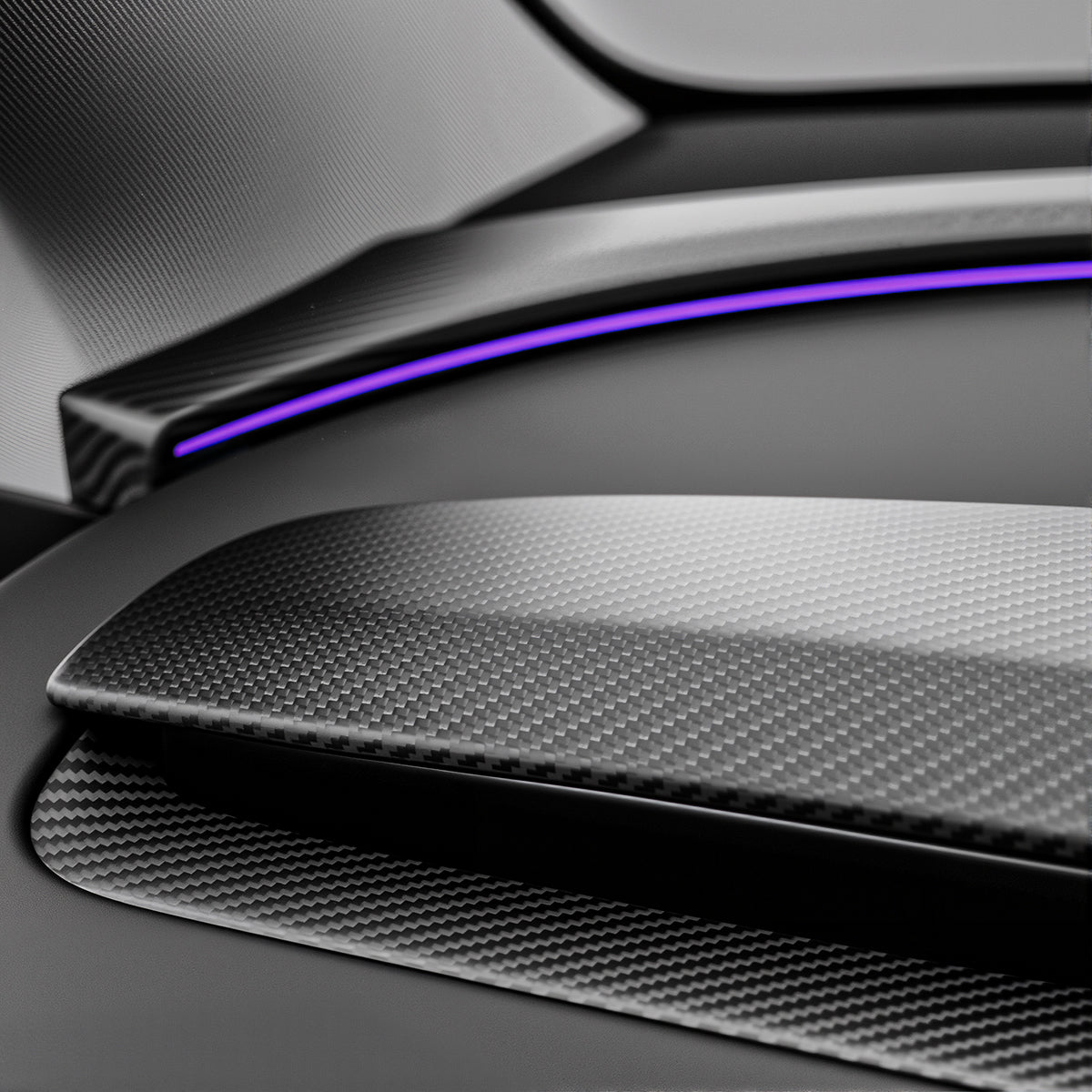 Real Dry Carbon Fiber Dashboard Cover for Model 3 Highland / Model Y Juniper