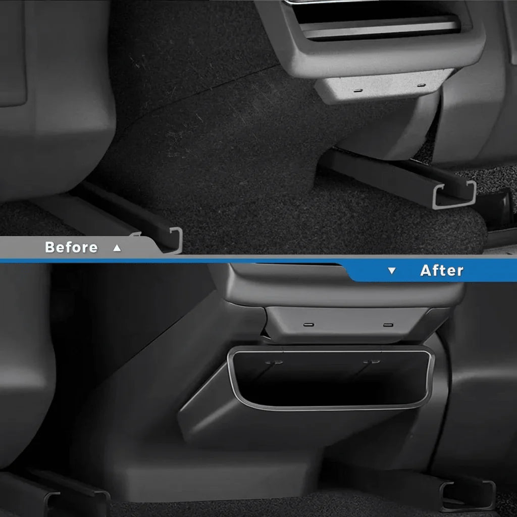 Rear Center Console Cover & Storage Box for Model 3 Highland & Model Y Juniper | TPE Protection