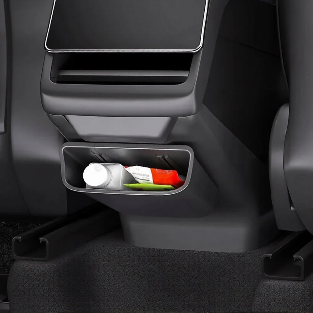 Rear Center Console Cover & Storage Box for Model 3 Highland & Model Y Juniper | TPE Protection