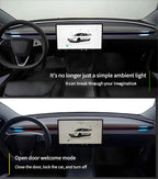 Smart BSD Blind Spot Monitor RGB Ambient Alert Lights for Tesla Model 3/Y