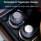 Solid Wood Floating Table for Tesla's Front and Rear Cup Holders