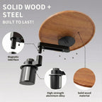 Solid Wood Floating Table for Tesla's Front and Rear Cup Holders