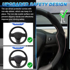 Steering Wheel Cover for Tesla Model 3/Y (2 Piece Kit)