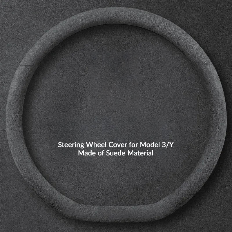 Suede Steering Wheel Cover for Tesla Model 3/Y