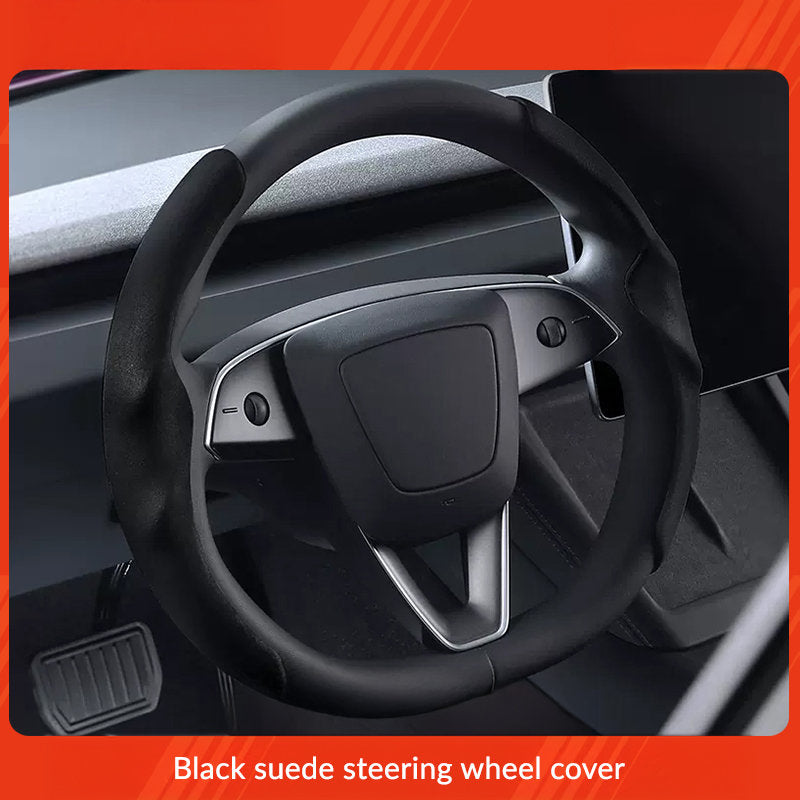 Suede Sport Steering Wheel Cover for Tesla Model 3 /Y
