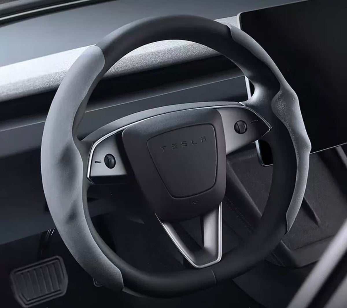 Suede Sport Steering Wheel Cover for Tesla Model 3 /Y