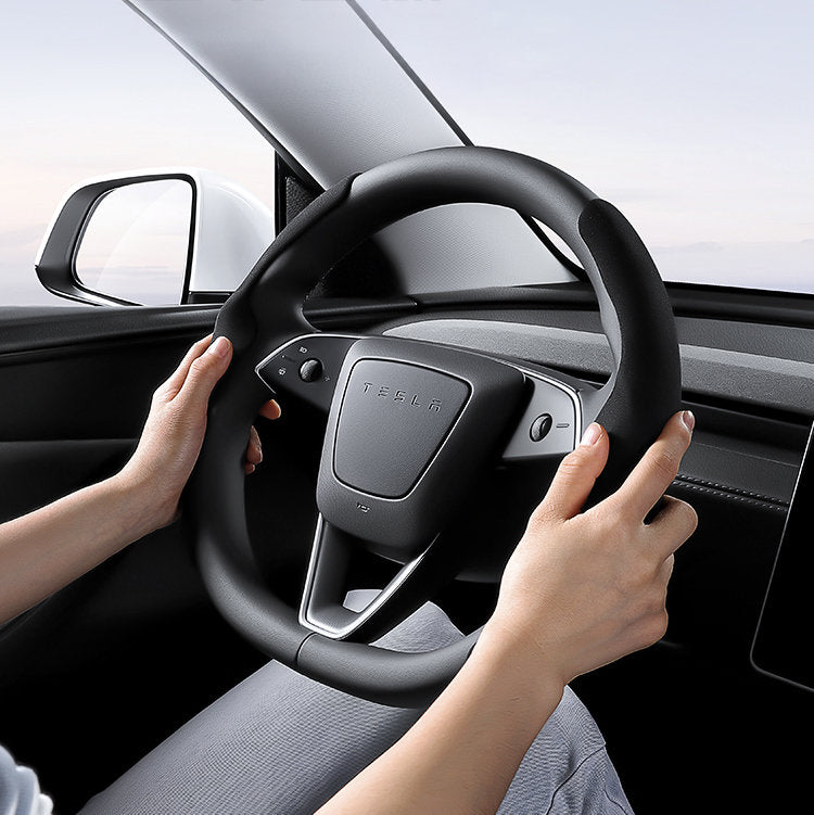 Suede Sport Steering Wheel Cover for Tesla Model 3 /Y