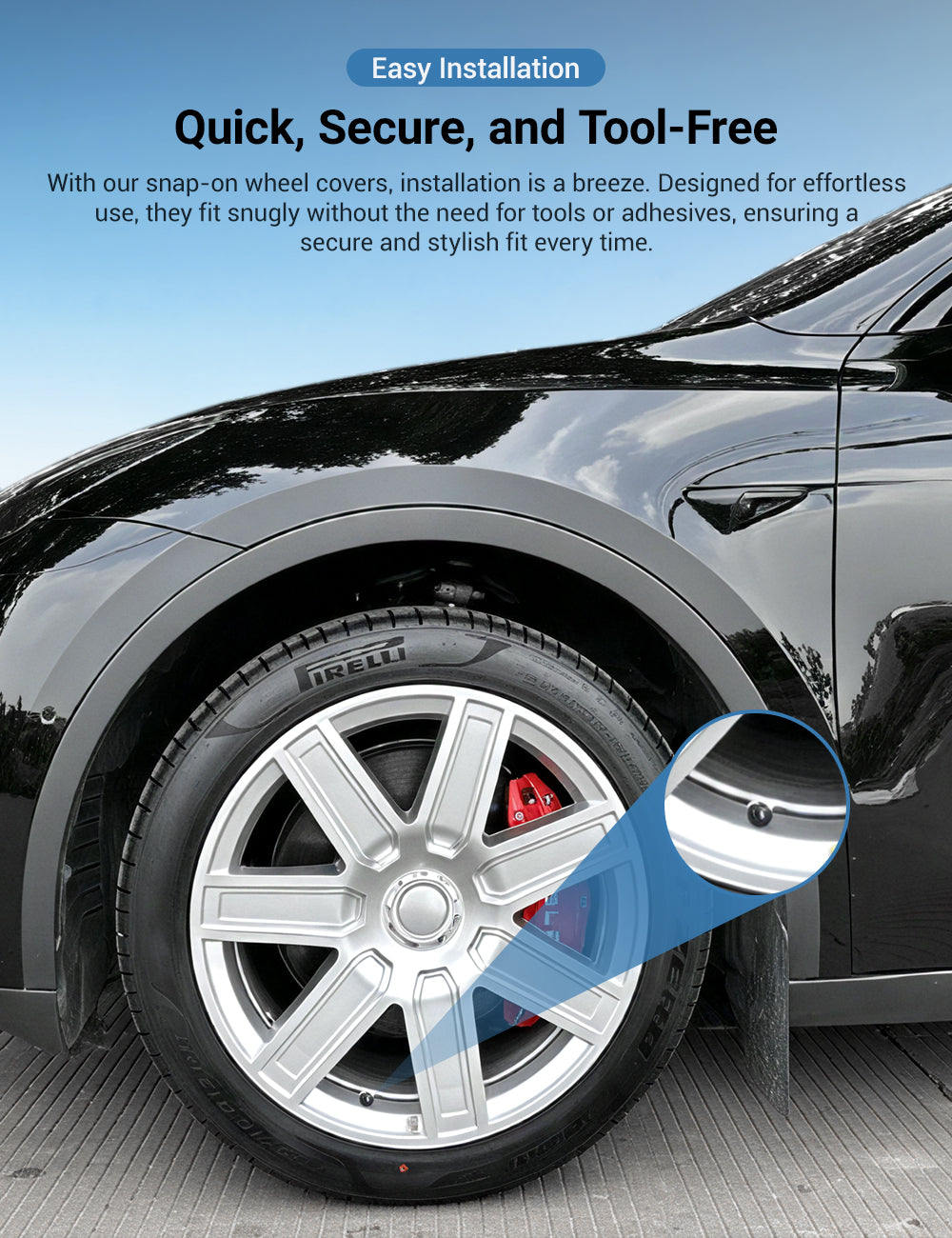 19″ Mecha Style Wheel Covers for Tesla Model Y