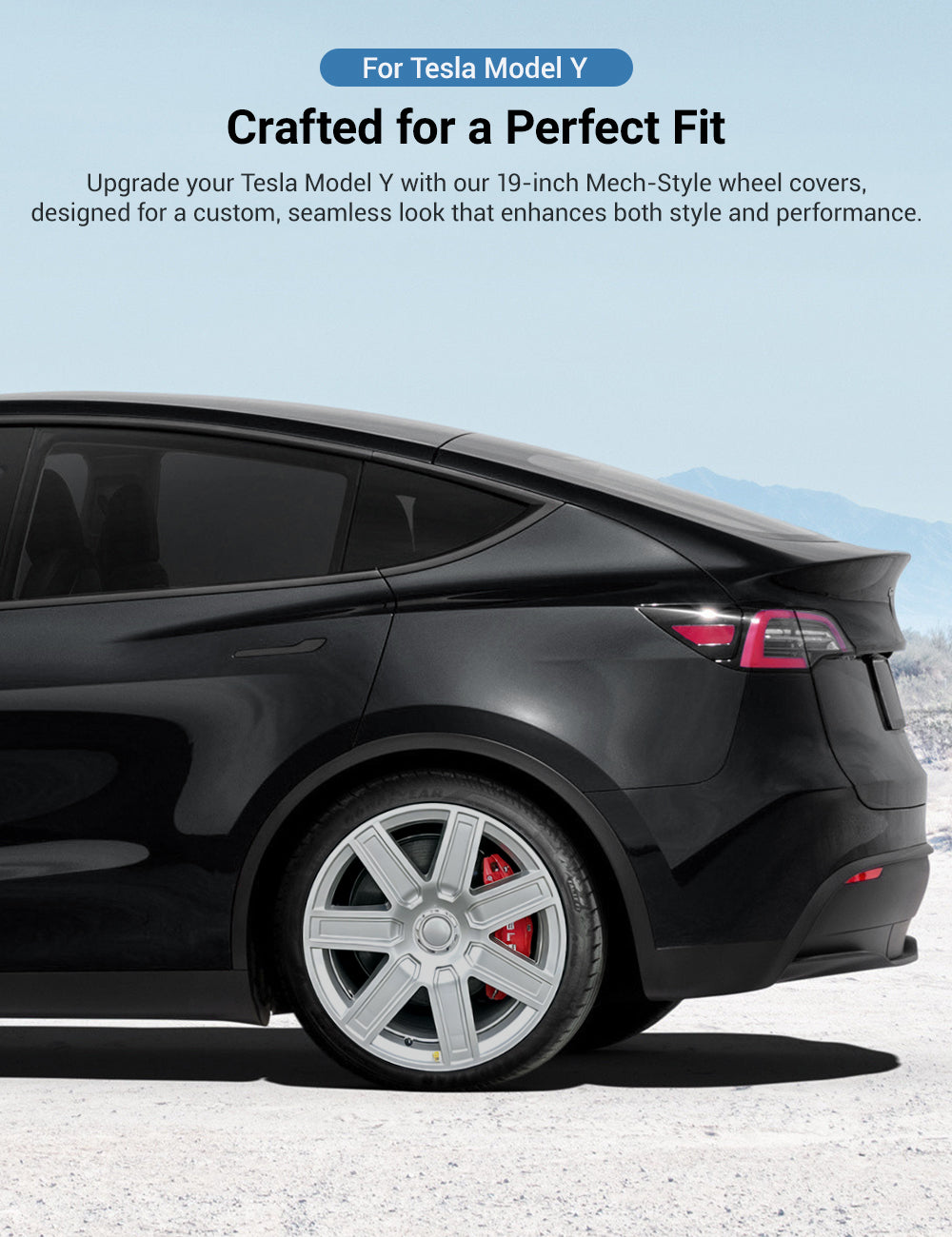 19″ Mecha Style Wheel Covers for Tesla Model Y