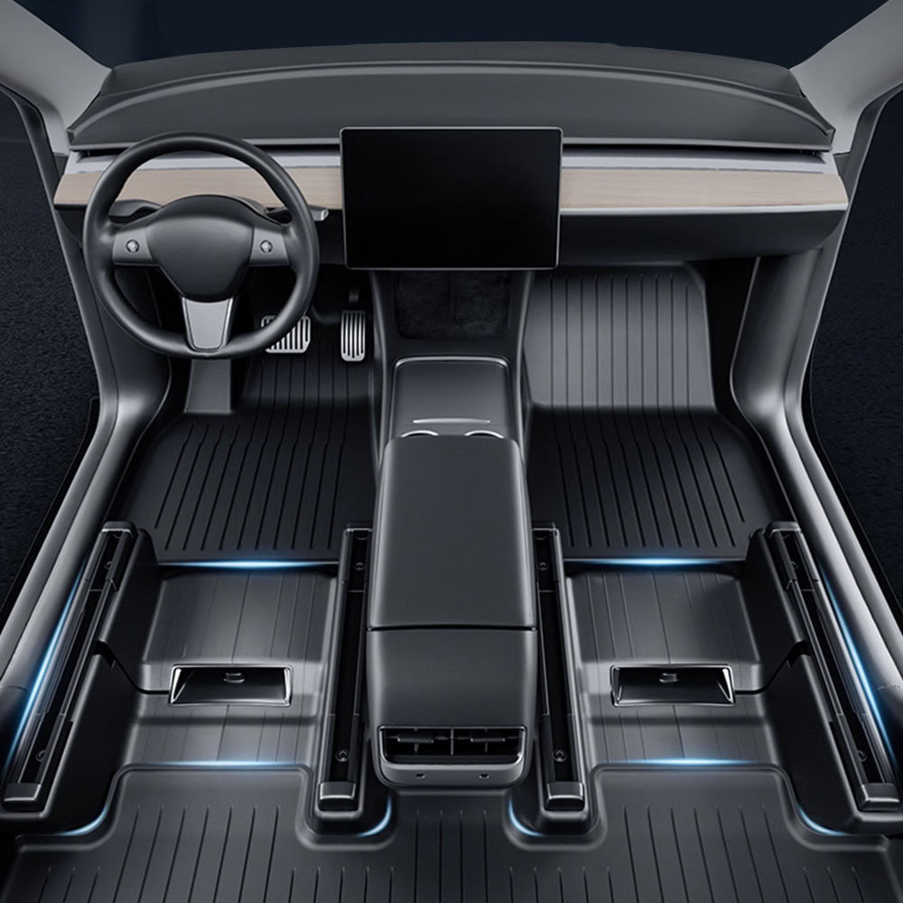 TPE+Menes Double Layer Floor Mats for Tesla Model 3/Y