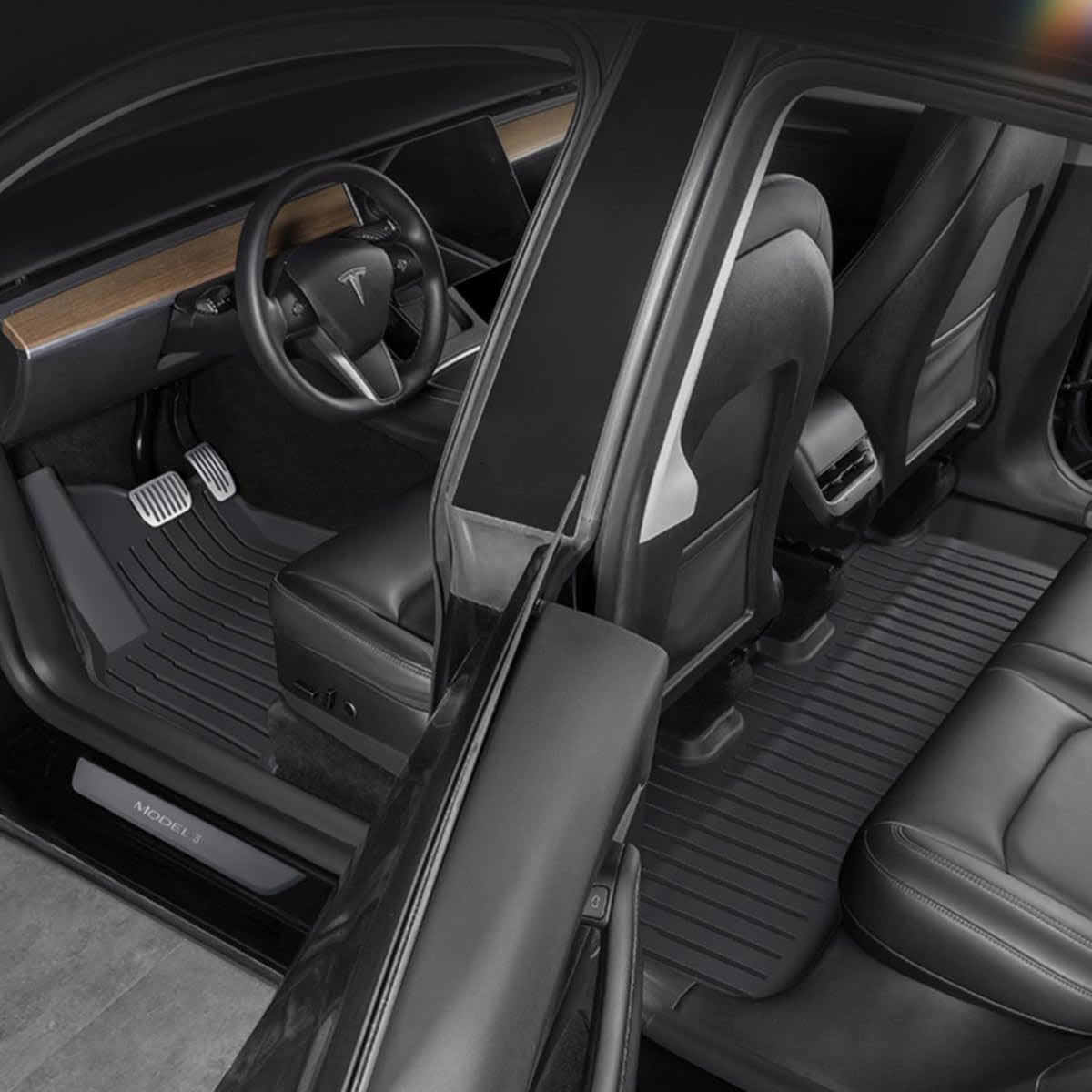 TPE+Menes Double Layer Floor Mats for Tesla Model 3/Y