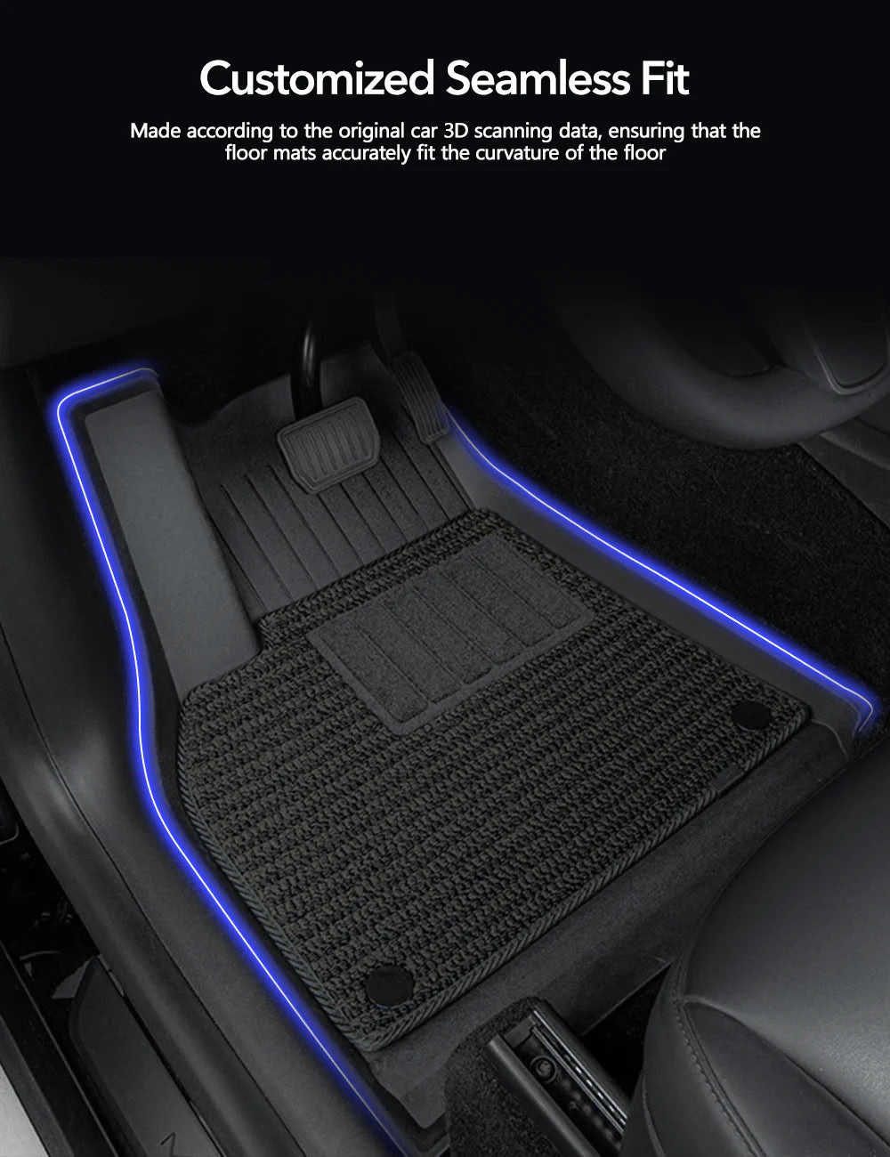 TPE+Menes Double Layer Floor Mats for Tesla Model 3/Y