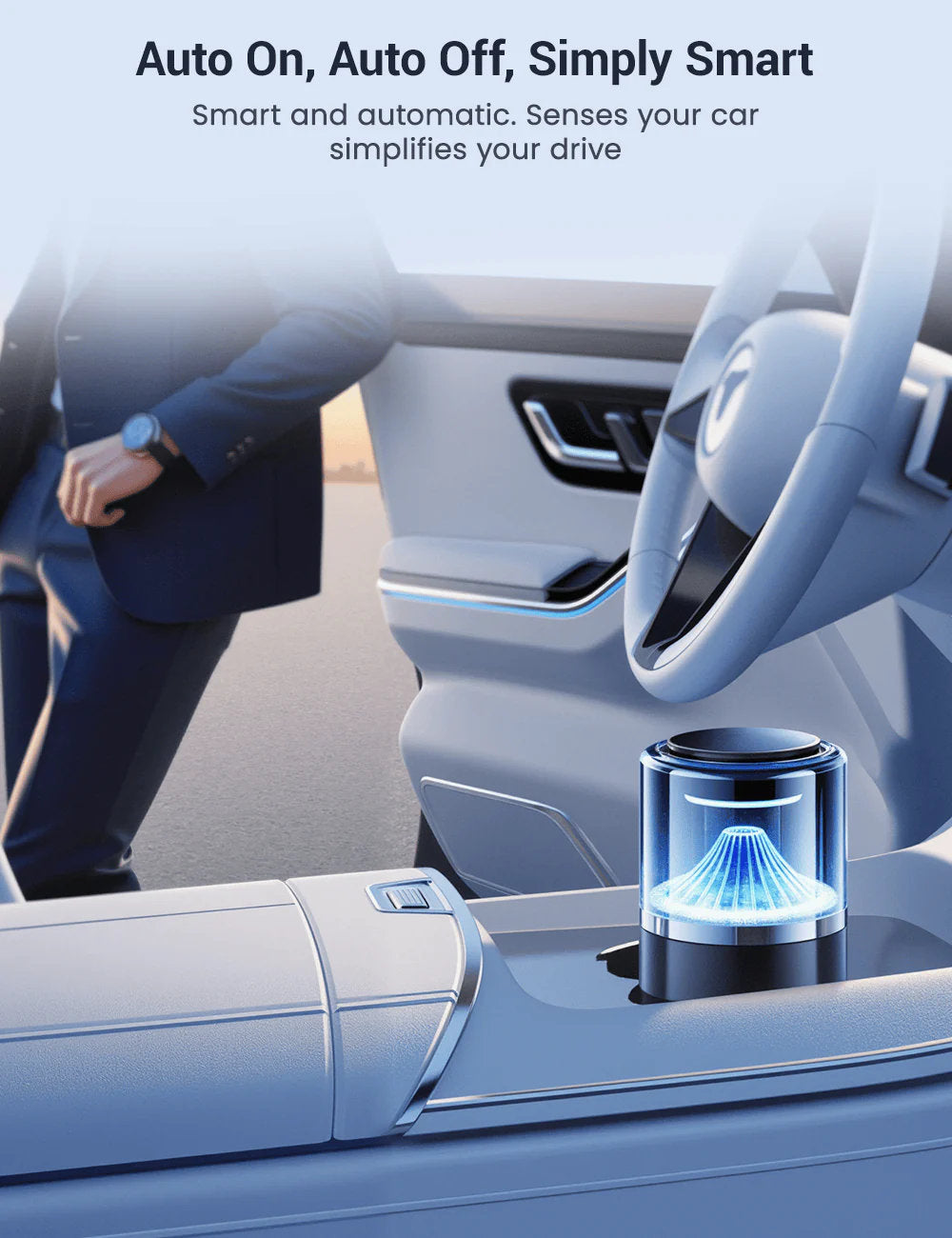 Tesla Cloud Mist Car Diffuser with Ambient Lighting – For Model 3/Y/S/X