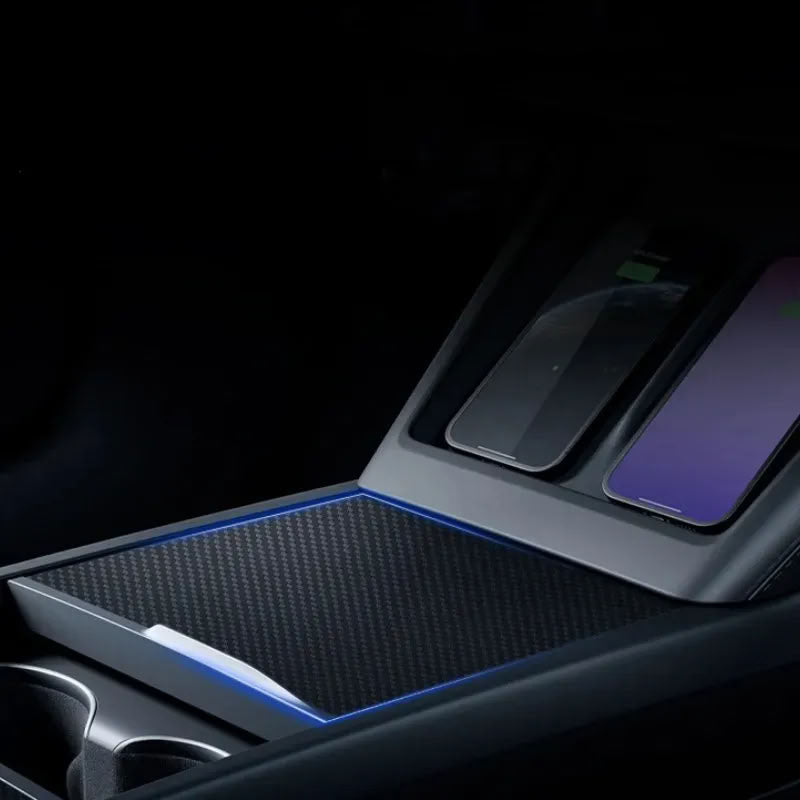 Tesla Model 3 Highland / Model Y Juniper Carbon Fiber Center Console Cover