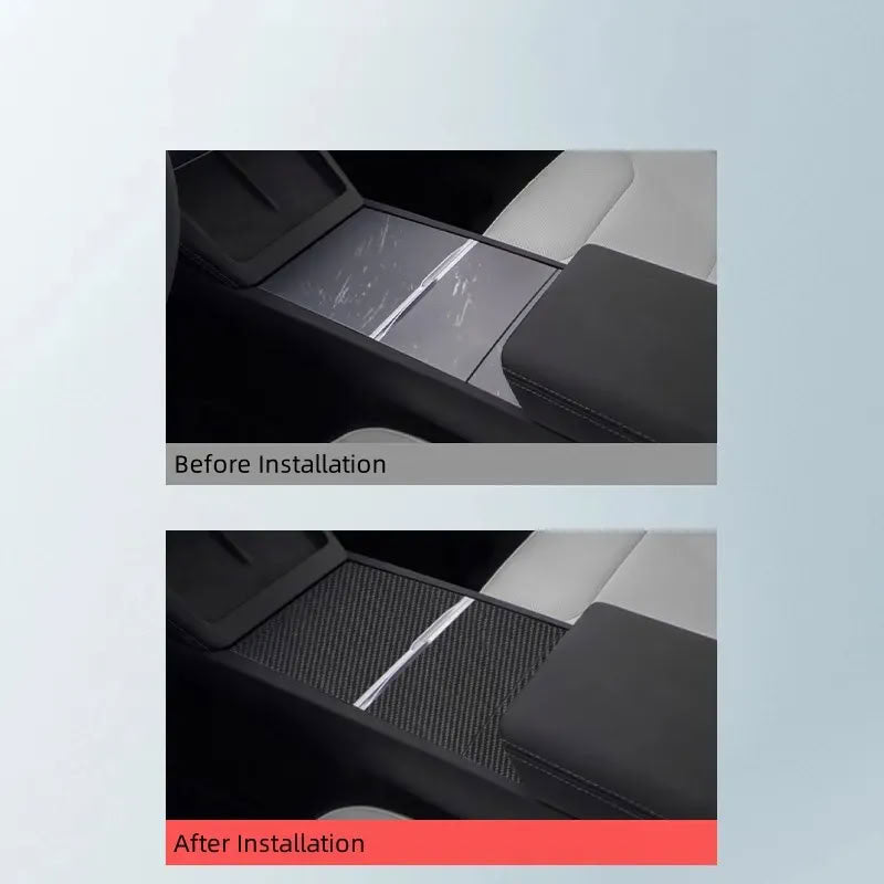 Tesla Model 3 Highland / Model Y Juniper Carbon Fiber Center Console Cover