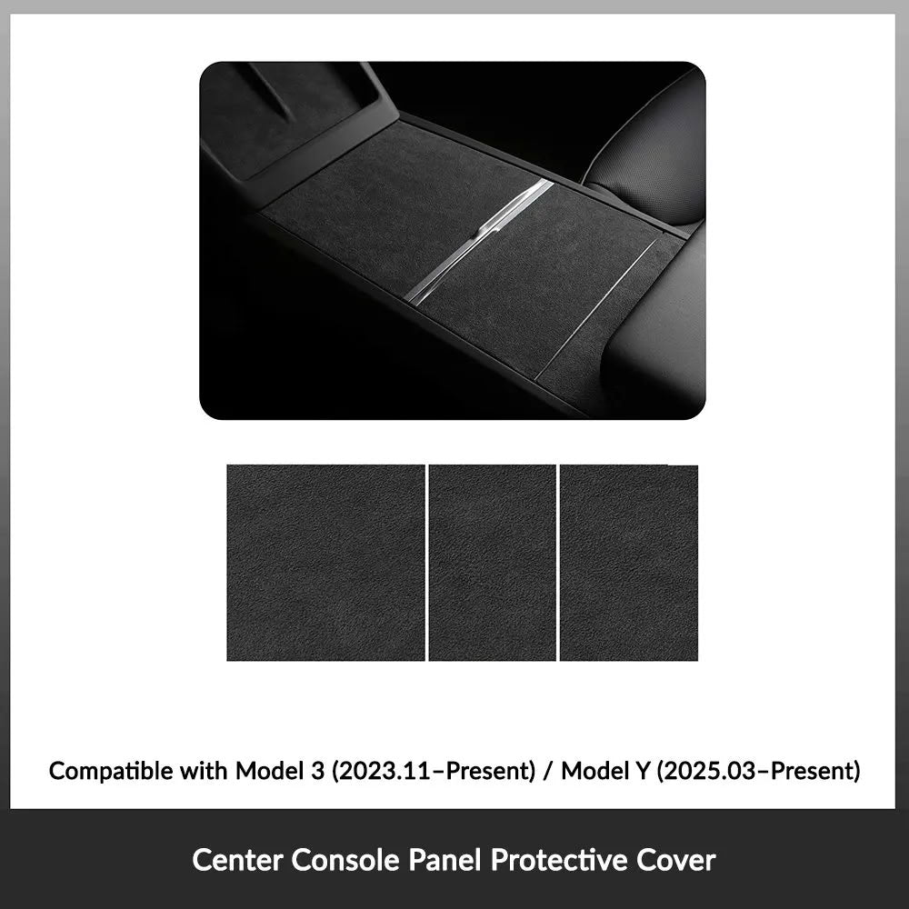 Tesla Model Y Juniper / 3 Highland Suede Armrest Cover & Interior Trim Kit (5-Piece)