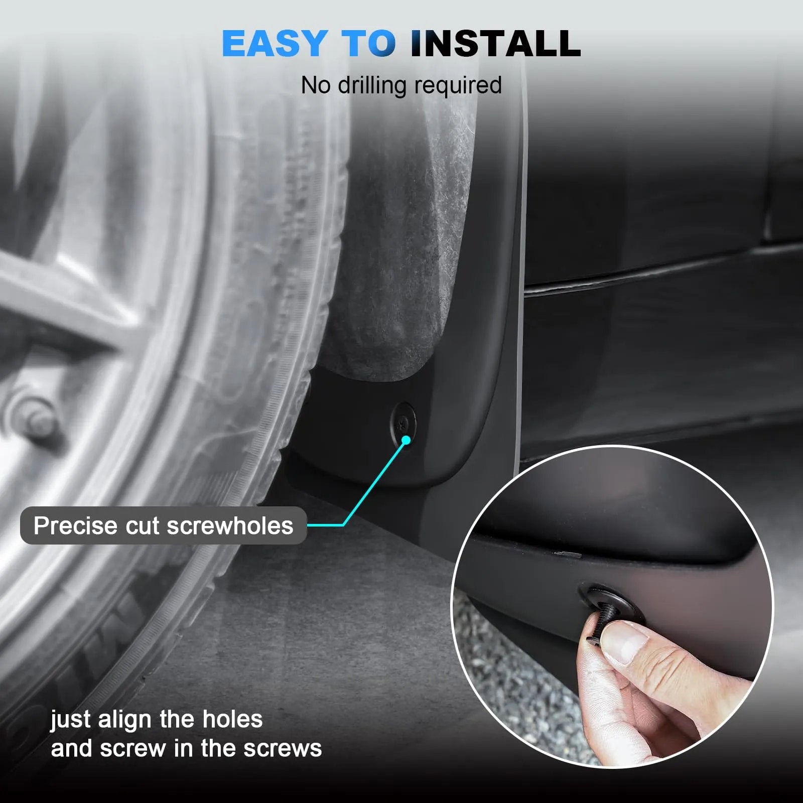 Mud Flaps for Tesla Model 3 Highland 2024+ (Set of 4)