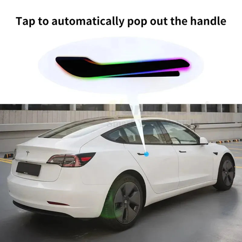 Auto Door Handle With LED for Tesla Model Y / 3 (4PCS)