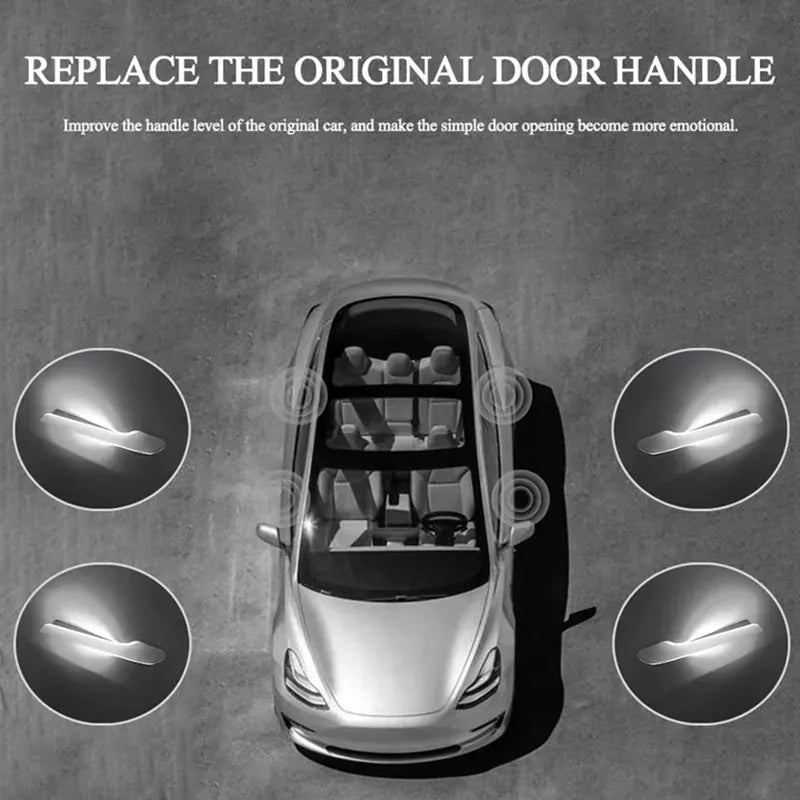 Auto Door Handle With LED for Tesla Model Y / 3 (4PCS)