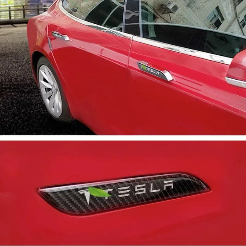 Tesla Model S Door Handle Protectors (2012-2020) – Carbon Fiber Style