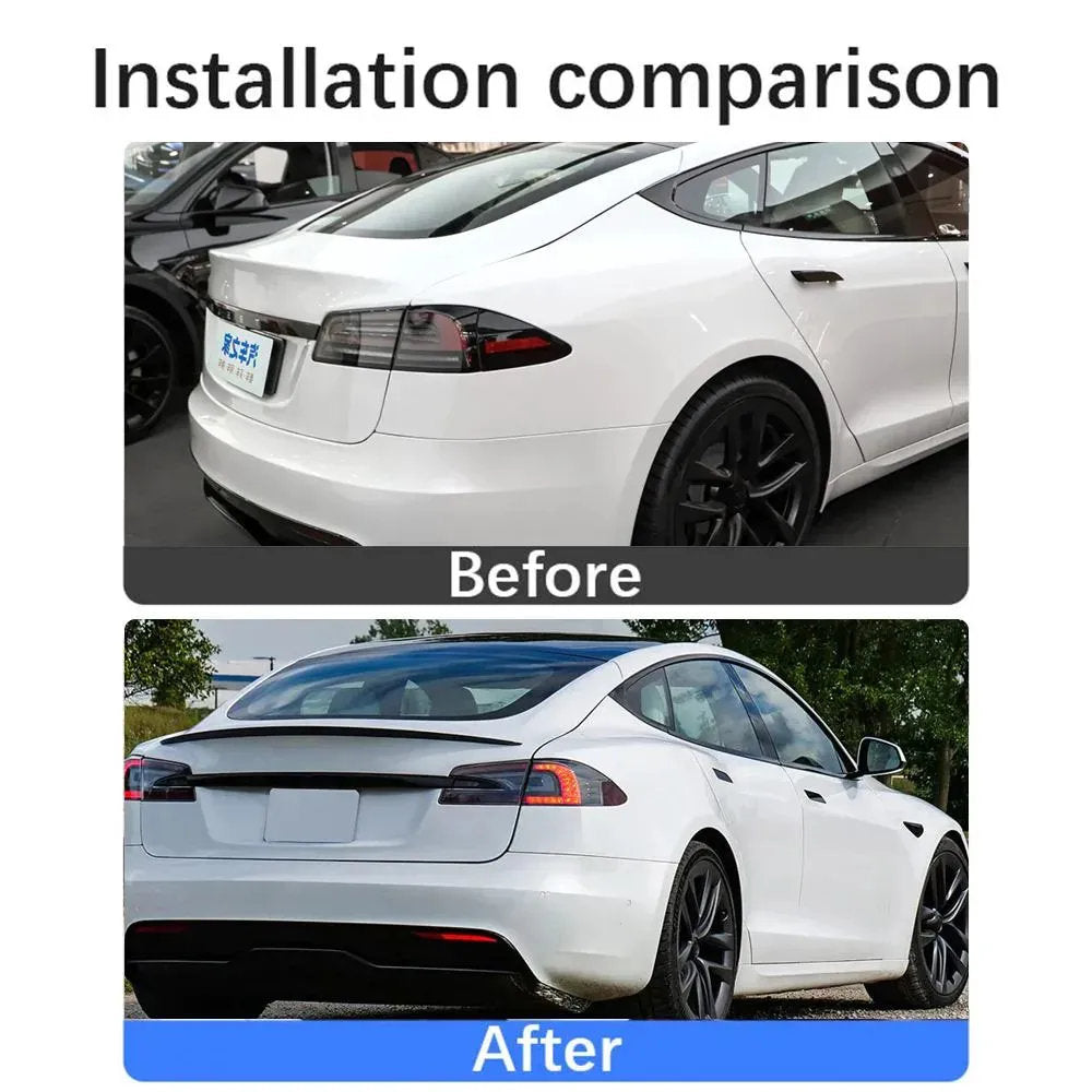 Real Carbon Fiber Trunk Spoiler for Tesla Model S