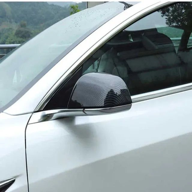 Tesla Model Y Carbon Fiber Mirror Caps (2020-2023)