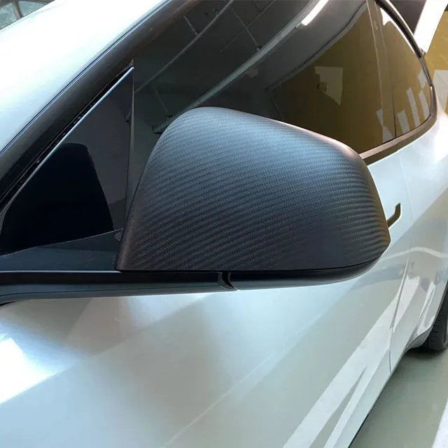Tesla Model Y Carbon Fiber Mirror Caps (2020-2023)