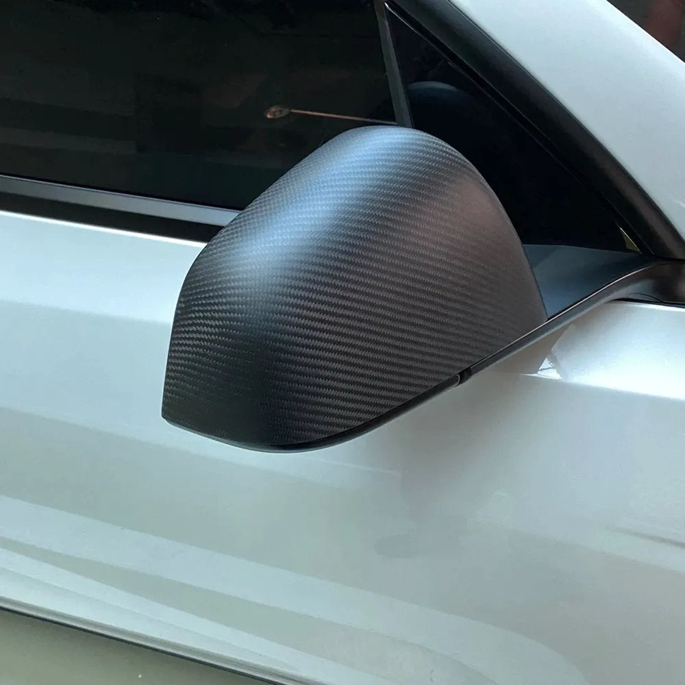 Tesla Model Y Carbon Fiber Mirror Caps (2020-2023)