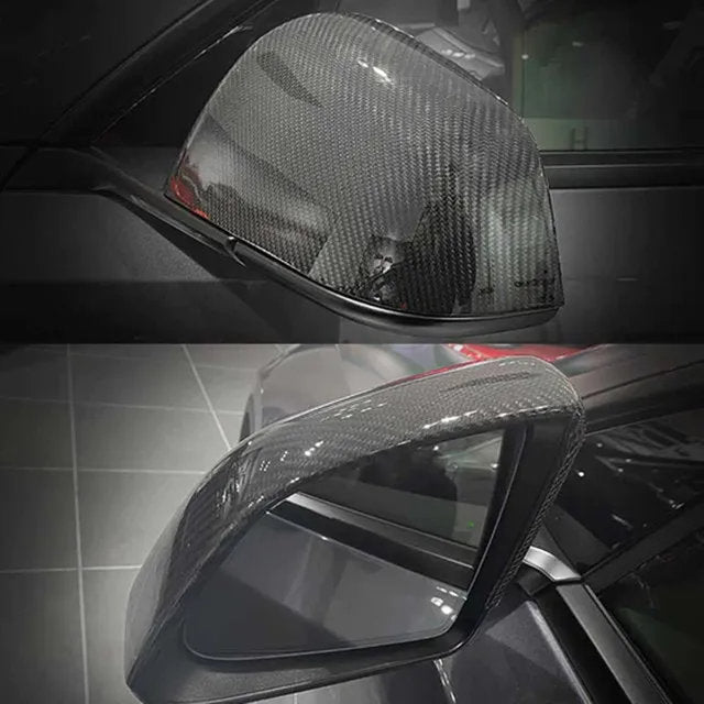Tesla Model Y Carbon Fiber Mirror Caps (2020-2023)