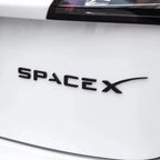 Tesla SpaceX Emblem – 3D Zinc Alloy Badge for Model S/3/X/Y