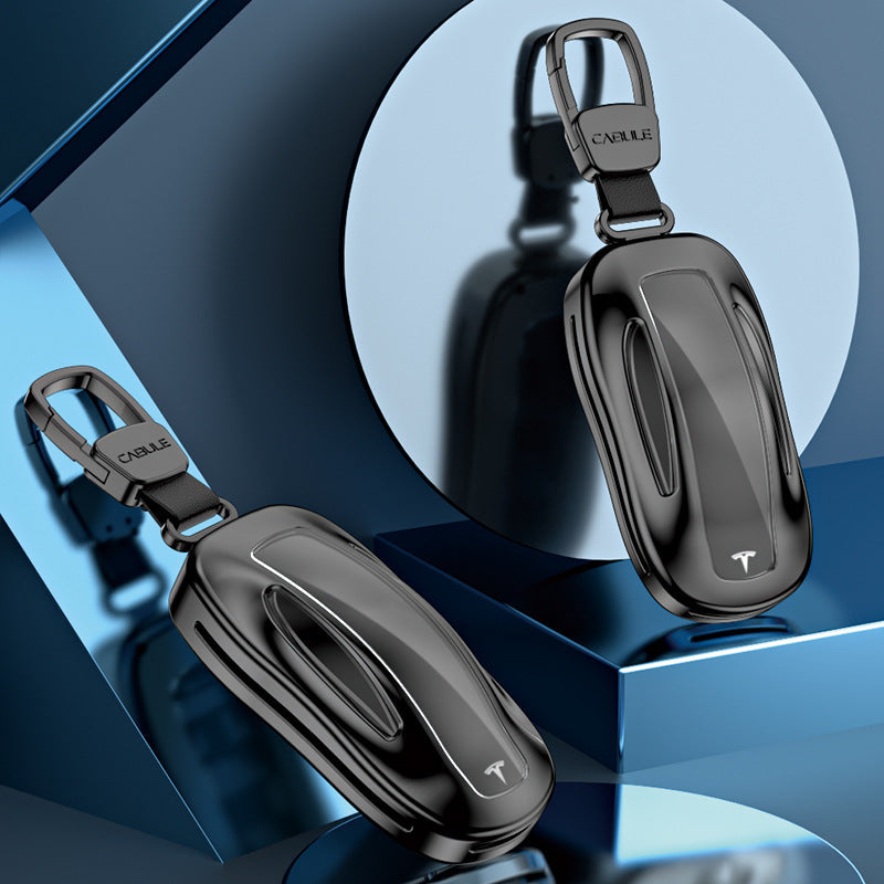 Tesla Model X Aluminum Metal Keychain Cover