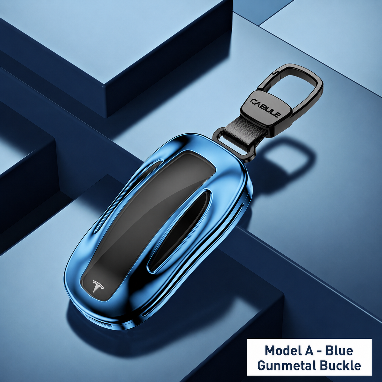 Tesla Model X Aluminum Metal Keychain Cover