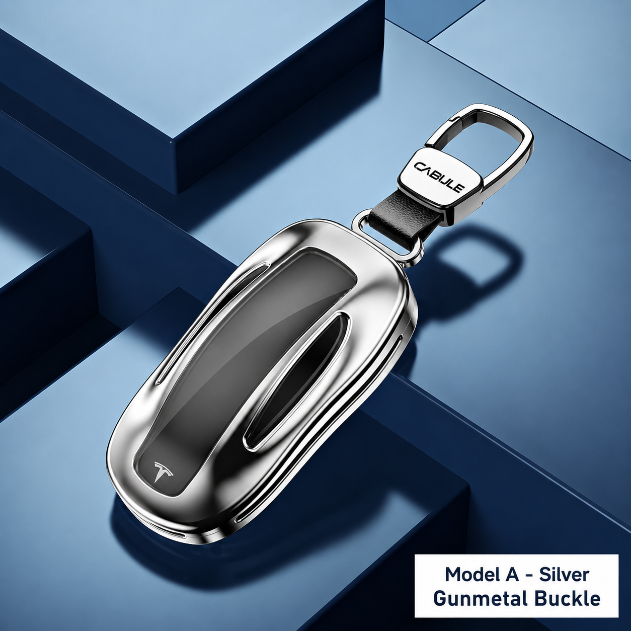 Tesla Model X Aluminum Metal Keychain Cover