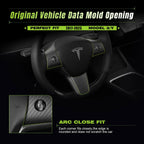 True Carbon Fiber Steering Wheel Patch for Tesla Model 3/Y