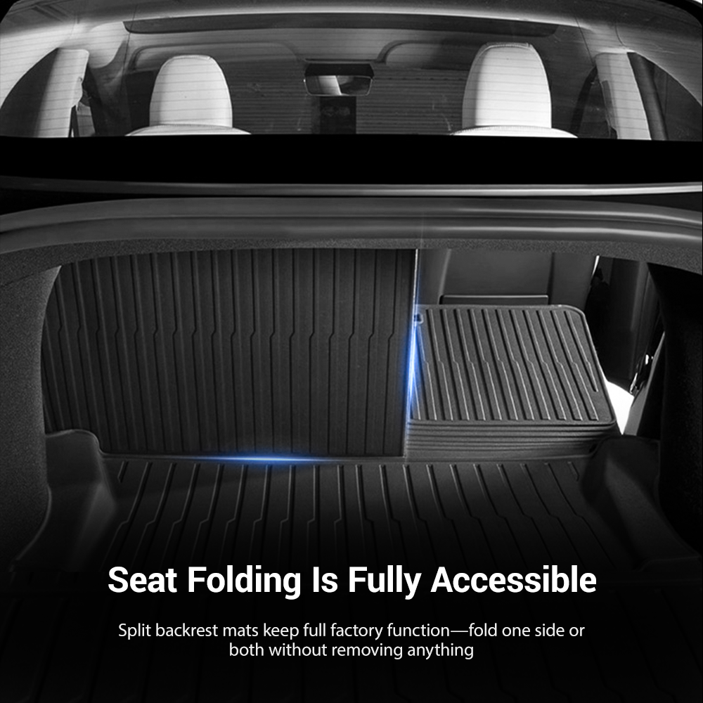 Trunk Mat With Backrest Mat for Tesla Model 3 Highland