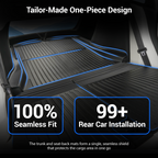 Trunk Mat With Backrest Mat for Tesla Model 3 Highland