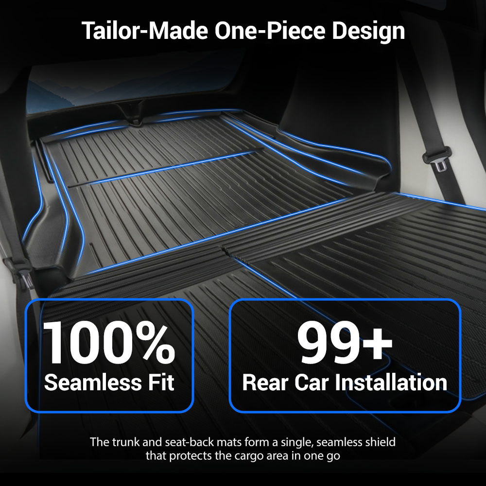 Trunk Mat With Backrest Mat for Tesla Model 3 Highland