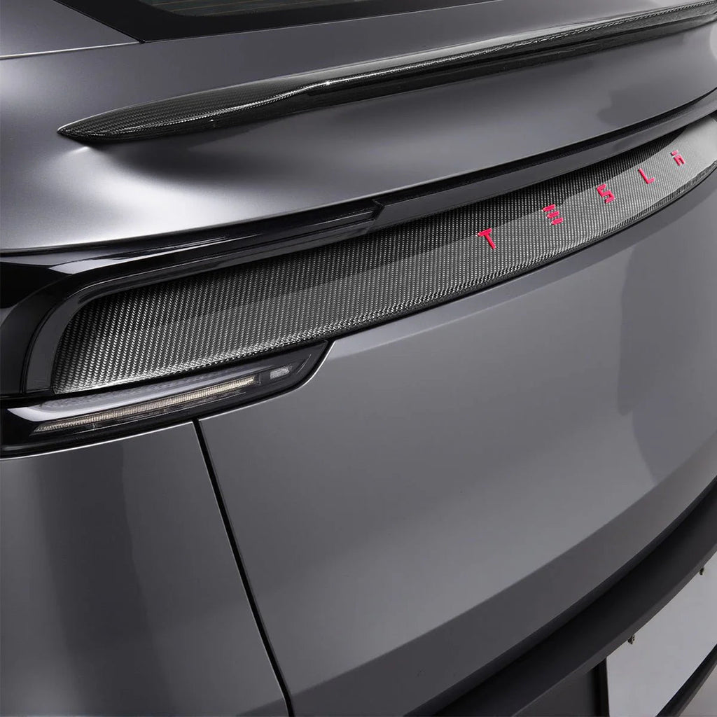 Trunk Tailgate Applique for Tesla Model Y Juniper - Real Dry Molded Carbon Fiber
