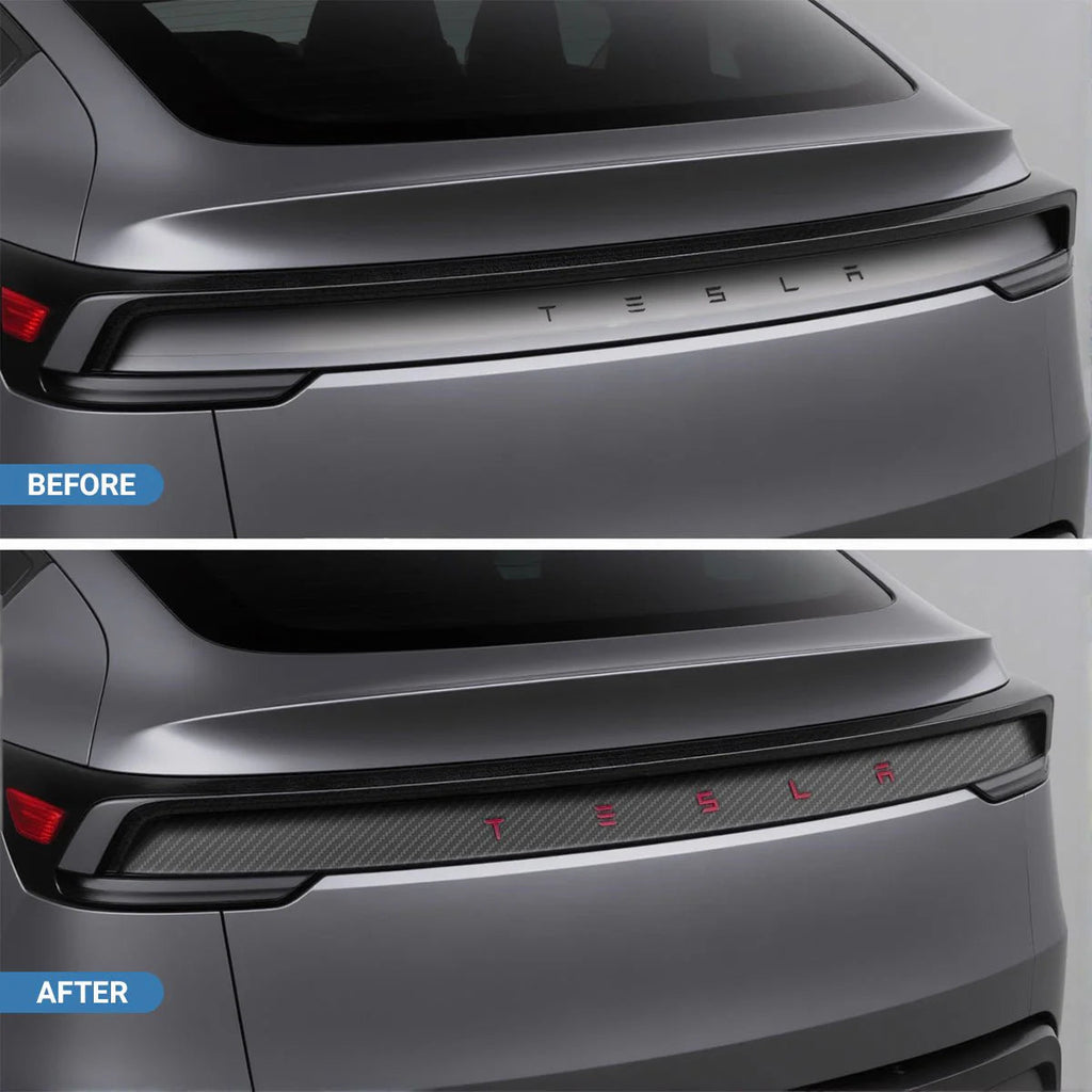 Trunk Tailgate Applique for Tesla Model Y Juniper - Real Dry Molded Carbon Fiber